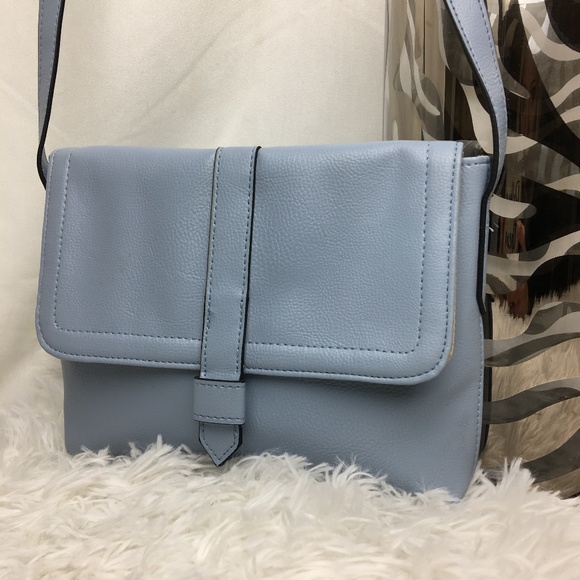 Basic Editions Baby Blue Crossbody Purse - Picture 1 of 6